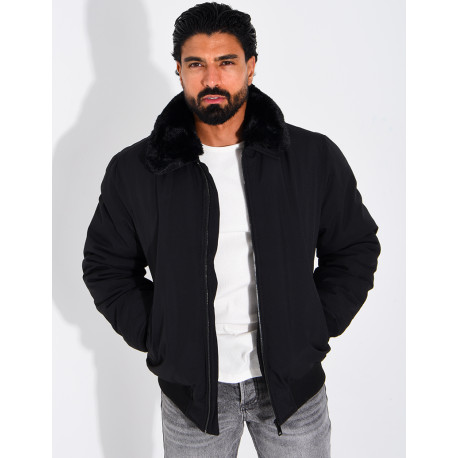 Blouson col fourrure