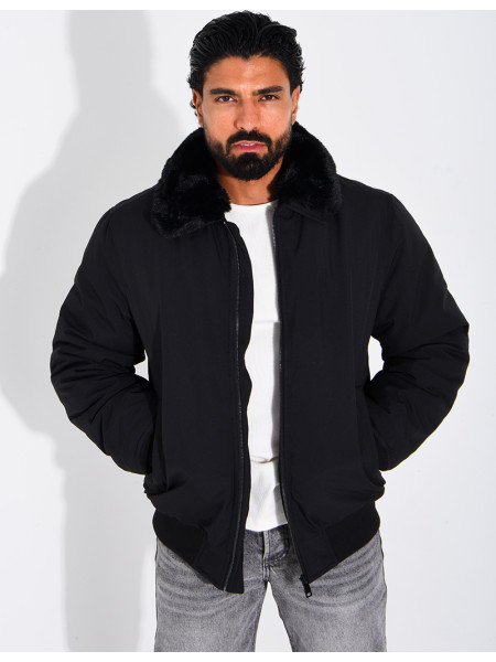 Blouson col fourrure