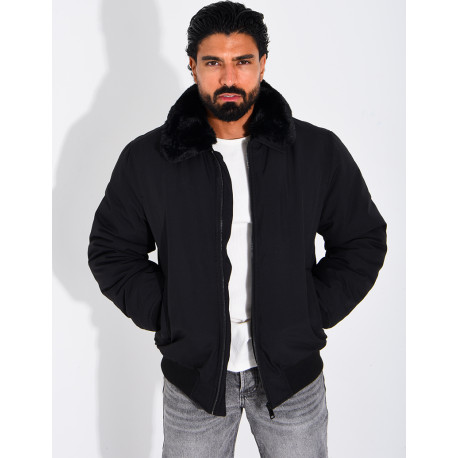 Blouson col fourrure
