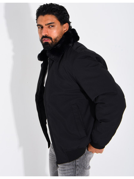 Blouson col fourrure