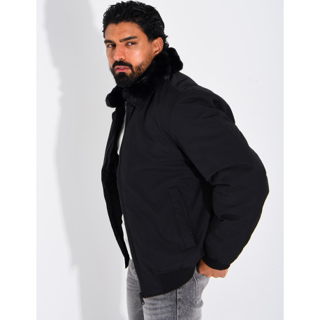 Blouson col fourrure