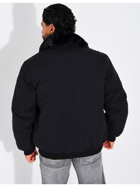 Blouson col fourrure