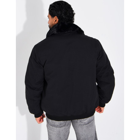 Blouson col fourrure
