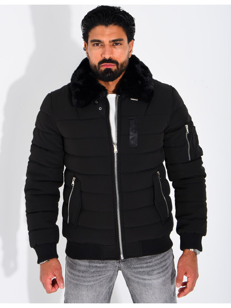 Blouson col fourrure