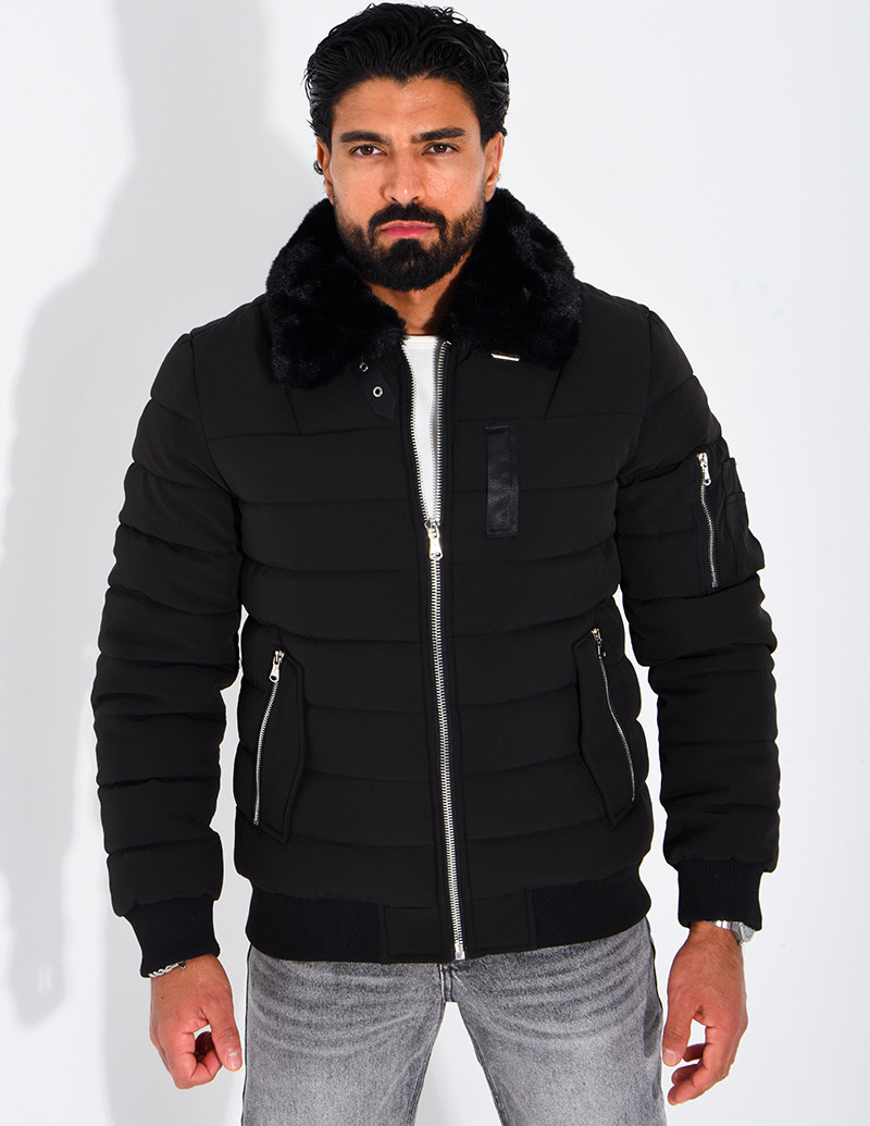 Blouson col fourrure