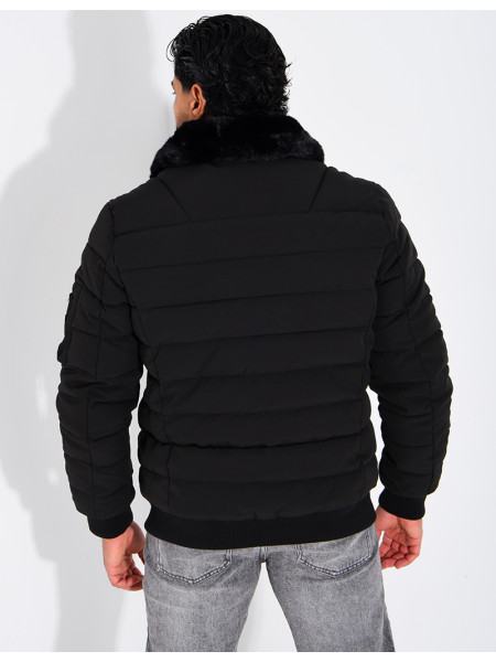 Blouson col fourrure