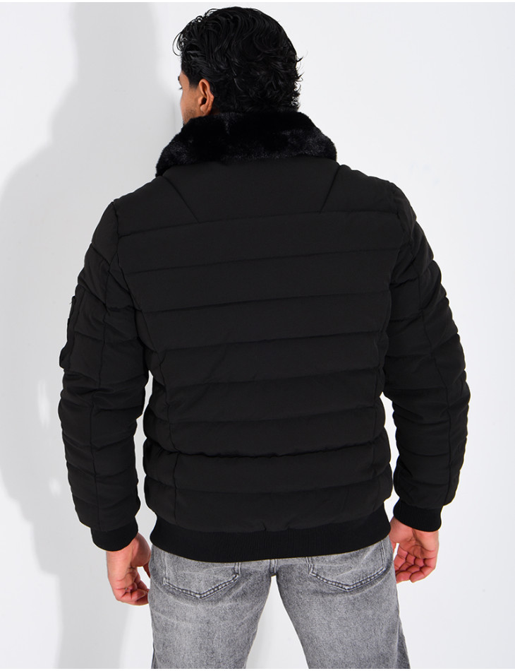 Blouson col fourrure