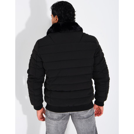 Blouson col fourrure