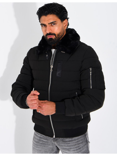 Blouson col fourrure