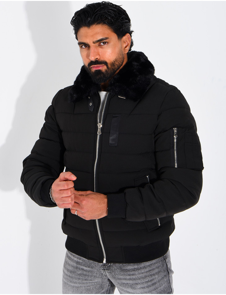 Blouson col fourrure
