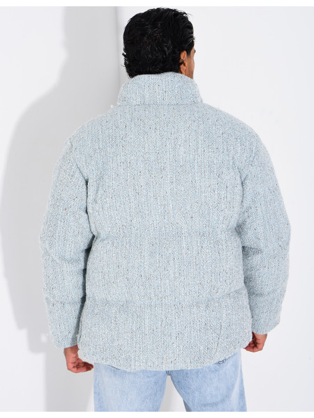 Doudoune en maille bleu