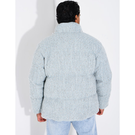 Doudoune en maille bleu