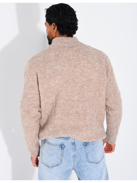 Pull col montant zippé