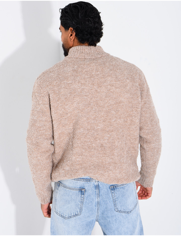 Pull col montant zippé