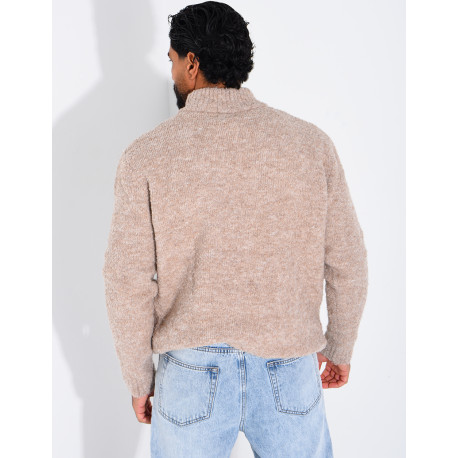 Pull col montant zippé
