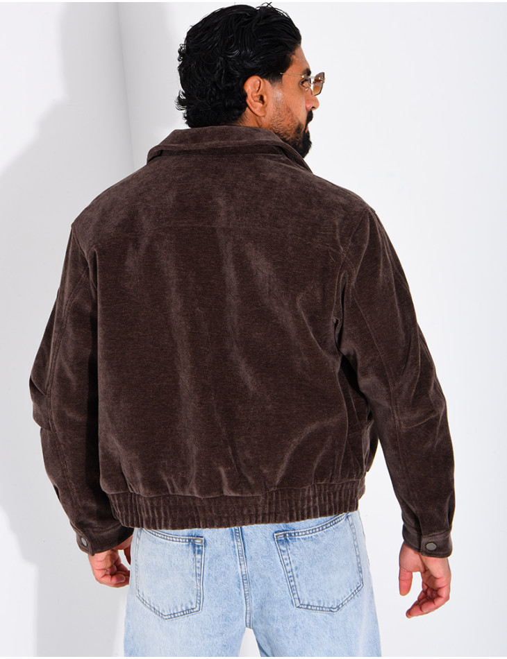 Veste côtelée