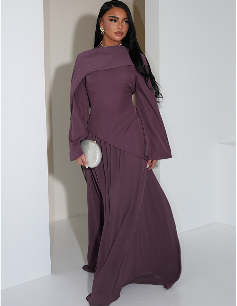 Set aus langem Chiffonrock...