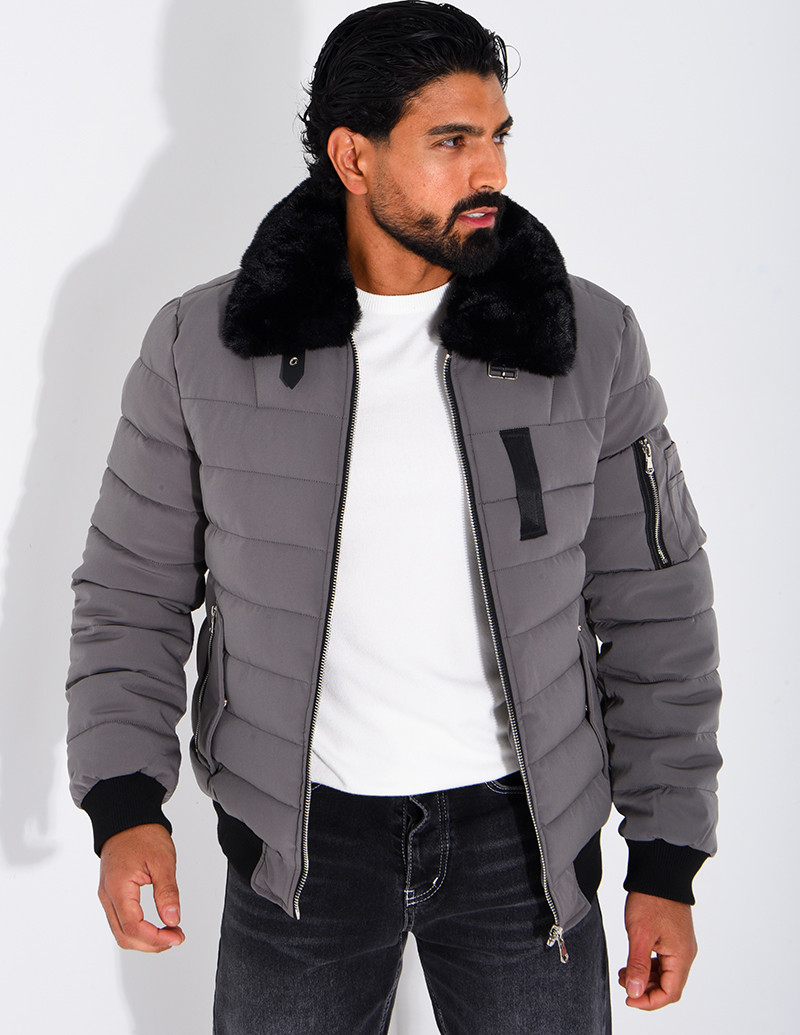 Blouson col fourrure