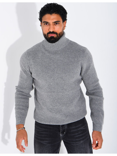 Pull col roulé