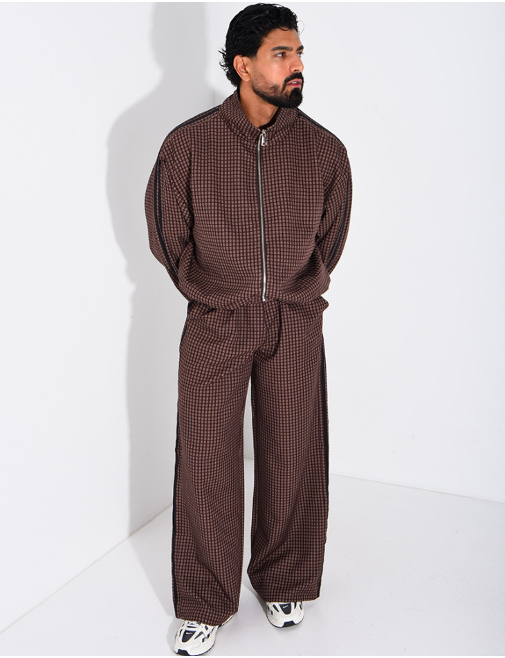 Ensemble pantalon et veste à carreaux